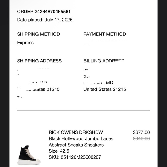 Rick Owens Sneakers - Picture 4 of 4